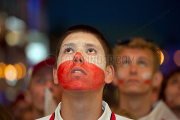 Posen  Polen  Fanmeile am Plac Wolnosci beim Spiel der UEFA Euro 2012 Polen gegen Russland