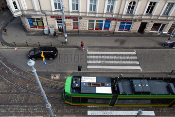 Posen  Polen  Blick auf die Aleja Marcinkowskiego im Stadtzentrum