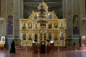 Chitcani  Republik Moldau  Ikonostase in der Himmelfahrtskirche des Kloster Neu-Niamtz