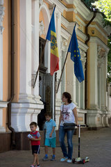 Kischinau  Republik Moldau  Haupteingang des Praesidentenpalastes