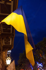 Odessa  Ukraine  Flagge der Ukraine