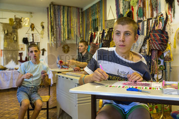 Orhei  Moldawien  geistig behinderte Jugendliche in einem staatlichen Waisenhaus