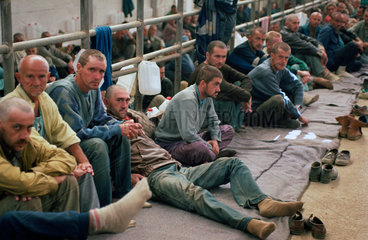 Banja Luka  Bosnien-Herzegowina  Gefangene im Lager Manjaca