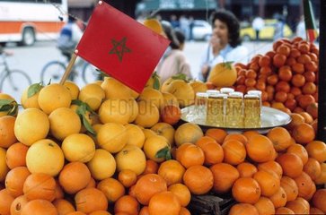 Orangenverkauf in Marrakesch