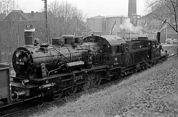 Stolberg  BRD  Baureihe der 55 3345 im Bw Stolberg