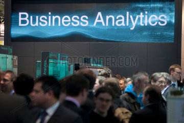 Hannover  Deutschland  IBM Messestand auf der CeBIT  Business Analytics