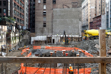 New York City  USA  Baustelle in Manhattan