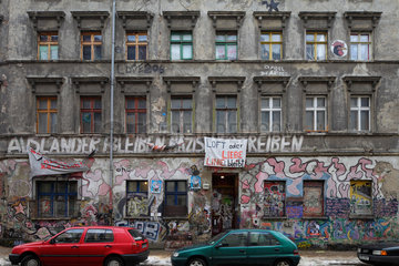 Berlin  Deutschland  besetztes Haus in der Linienstrasse in Berlin-Mitte