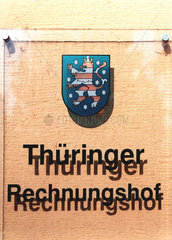 Rudolstadt  Schild Thueringer Rechnungshof