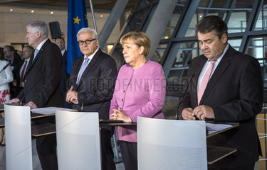 Seehofer + Steinmeier + Merkel + Gabriel