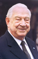 Alfons Goppel  CSU  ehemaliger Bayerischer Ministerpraesident  1986