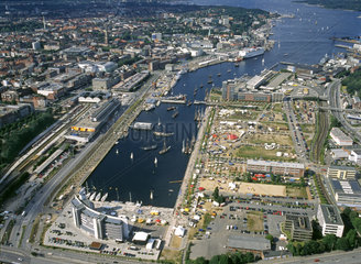 Kiel  Deutschland  Luftbild von Hoern der Hafenspitzte von Kiel