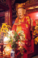 Hanoi  Vietnam  Konfuzius-Statue im Literaturtempel