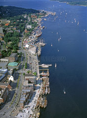 Kiel  Deutschland  Luftbild der Kieler Hafenpromenade
