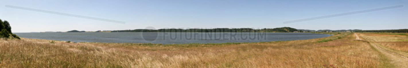 Baabe  Deutschland  Panoramaaufnahme am Wanderweg an der Having auf der Insel Ruegen