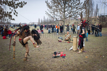 Berlin  Deutschland  Indianer im Mauerpark