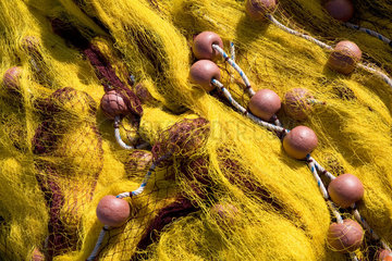 Molivos  Griechenland  gelbes Fischernetz