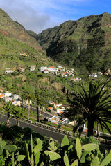 Valle Gran Rey  Spanien  Blick ins obere Tal von Valle Gran Rey auf der Insel La Gomera