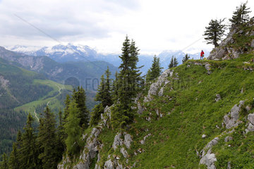 Berchtesgaden  Deutschland  Blick vom Berg Jenner in Richtung Bergkette Steinernes Meer