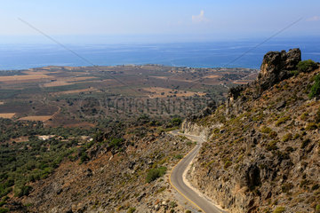 Frangokastello  Griechenland  Landschaft an der Suedkueste von Kreta