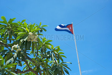 Santiago de Cuba  Kuba  die kubanische Flagge