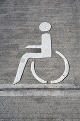 Hamburg  Deutschland  Rollstuhl-Piktogramm