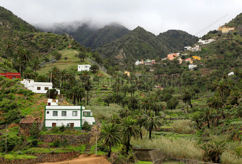 Vallehermoso  Spanien  Blick ins Tal von Vallehermoso auf der Insel La Gomera