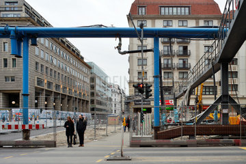 Berlin  Deutschland  Baustelle fuer die U-Bahnlinie U5/U6 in Berlin-Mitte