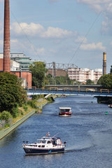Berlin  Deutschland  Boote auf dem Teltowkanal in Berlin-Tempelhof