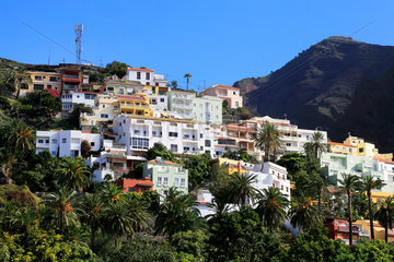 Valle Gran Rey  Spanien  Blick auf den Ortsteil La Calera auf der Insel La Gomera