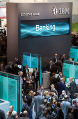 Hannover  Deutschland  IBM Messestand auf der CeBIT  Banking