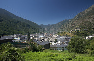 Escaldes-Engordany  Andorra  Blick ueber das Tal