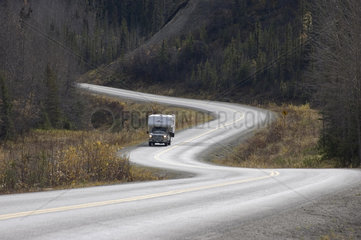 Dawson Creek  Kanada  Truck Camper auf dem Alaska Highway