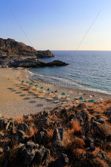Plakias  Griechenland  Strand von Ammoudi auf der Insel Kreta