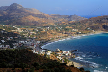 Plakias  Griechenland  Blick auf die Bucht von Plakias auf der Insel Kreta