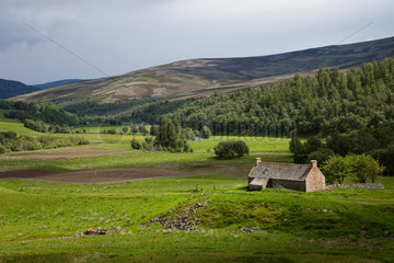 Glenshee  Grossbritannien  Landschaft in Aberdeenshire in den schottischen Highlands