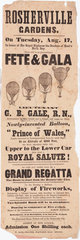 Handbill advertising Gale’s balloon ascent  17 August 1847.