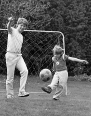 Gordon Strachan with son Gavin  April 1985.