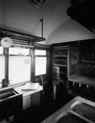 Interior of kitchen carriage  c 1930s.