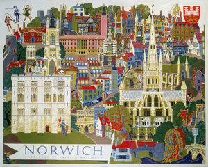 'Norwich'  BR poster  c 1950s.