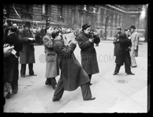 Press photographers at work  20 February 1938.