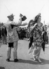 Pearly King collecting money for charity  14 June 1932.