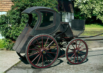 Closed carriage  mid 19th century.