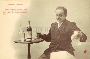 ‘L'Homme Distrait’ postcard no 3  1900.