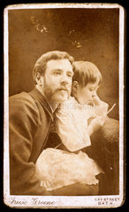 William Friese-Greene  British cinematographer  and daughter  c 1880.
