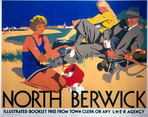 'North Berwick'  LNER poster  1923.