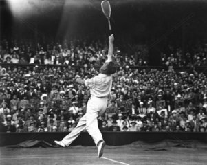 Tennis player Crawford at Wimbledon 1935.