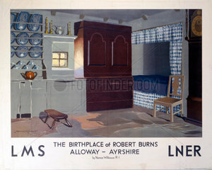 ‘The Birthplace of Robert Burns’  LMS/LNER poster  1923-1947.