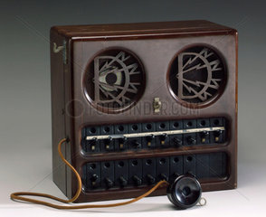 Dictograph loudspeaking ‘master’ house-telephone unit  c 1940.