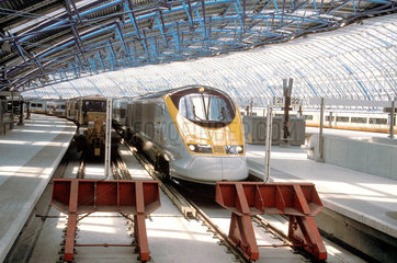Eurostar at Waterloo International Station  1994.